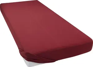 Простыня Вellana "Mako-Jersey" хлопковая 90-100х190-200 см, цвет rubin
