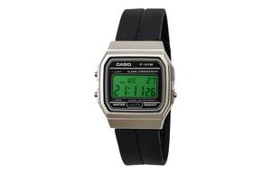 CASIO Кварцевые часы Retrofit Series с силиконовым ремешком, мужские часы с черным циферблатом