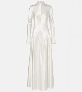 Платье макси из сатина Mila Fforme, Cream