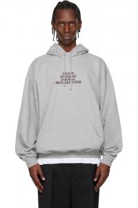 Vetements Серая толстовка с надписью 'mf'