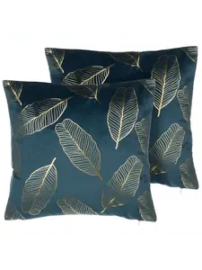 Декоративная подушка Beliani 2er Set Deko FREESIA, цвет blau/gold