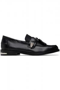 Кожаные лоферы из жесткой кожи Toga Virilis, черный