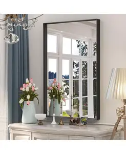 Настенное зеркало для туалетного столика, зеркало для ванной, акцентное зеркало Keonjinn, black