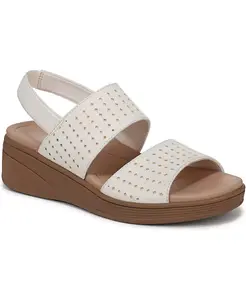 Женские праздничные моющиеся сандалии-танкетки на ремешке LifeStride, белый