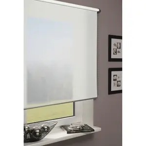 Рулонная штора Seitenzugrollo Lichtdurchlässig прозрачная с сверлением винтов, для монтажа на потолок, стену или в нишу Gardinia, белый