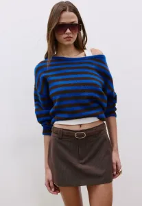 Мини-Юбка с поясом Stradivarius, Mottled Brown