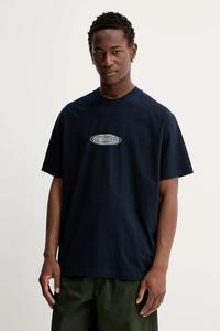 Хлопковая футболка Guess Jeans, темно-синий