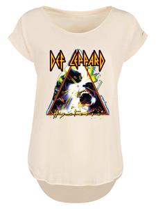 Футболка F4NT4STIC Long Cut T-Shirt Def Leppard Hysteria, цвет Whitesand