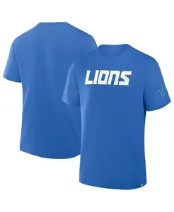 Мужская синяя хлопковая футболка Detroit Lions Legacy Fanatics