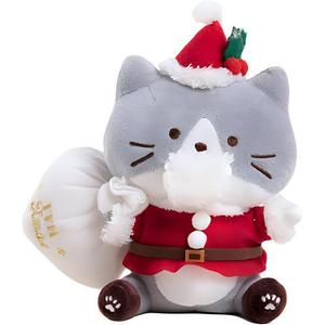 HAPINS Плюшевая игрушка краб кот серый кукла высота 14см