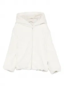 Куртка с капюшоном и нашивкой в виде медведя Mc2 Saint Barth Kids, белый