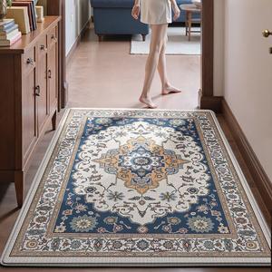 Dajiang Ковер 90х150 см в винтажном персидском стиле, износостойкий, для прихожей, Zoyila, не требует стирки