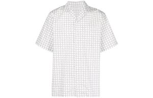 Рубашка с клетчатым принтом с короткими рукавами JW Anderson, белый