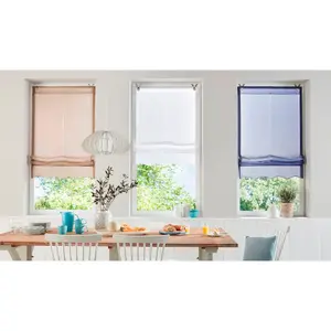 Мой дом Римская штора «Carpi», с крючком, без сверления, прозрачная, вуаль, полиэстер My Home, белый