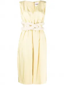 Комбинезон с плетеным поясом JIL SANDER, желтый
