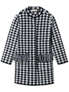 TWINSET Kids жаккардовое пальто, черный