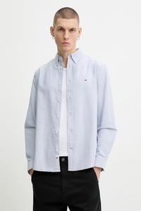 Хлопковая рубашка Tommy Jeans, синий