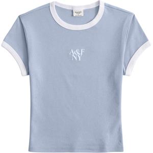 Футболка женская Abercrombie＆Fitch, светло-голубой