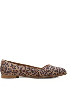Балетки Julie Tan Leopard Toms, бежевый