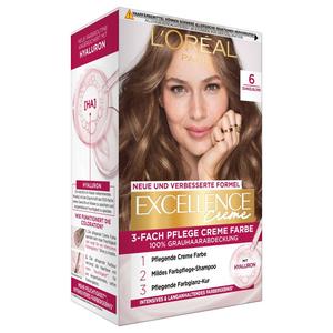Краска для волос excellence crème Loreal Paris, 6 - dunkelblond, количество 1 шт.