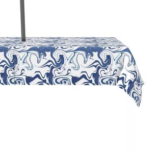 Водоотталкивающая, для наружного использования, 100% полиэстер, 60x120 дюймов, синий мрамор