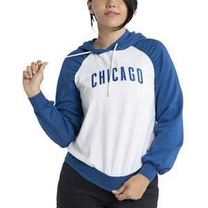 Женский белый худи Lusso Chicago Cubs Marlowe Tri-Blend Raglan Unbranded