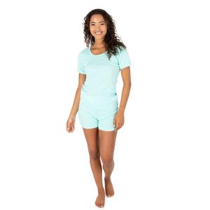 Женская хлопковая пижама из двух частей Leveret, цвет aqua