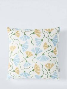 Подушка с бахромой в стиле Poppy Scion, Honey/Cornflower