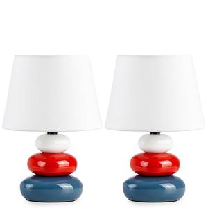 Настольная лампа KONSIMOВ SALU 2-er Set, керамика - текстиль - 18 x 24 x 18 см