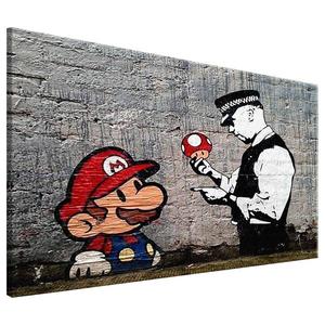 Фреска Artgeist Mario and Cop, 40 см, разноцветный