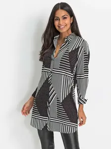 Блузка Inspirations с длинными рукавами Inspirationen, черный