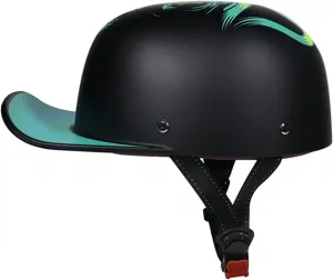 Модная бейсболка-полушлем для мотоцикла, винтажный открытый мотоциклетный шлем для скутера, мопеда, уличного круизера, в стиле «джет-стайл», одобрен DOT/ECE MTTKTTBD, B