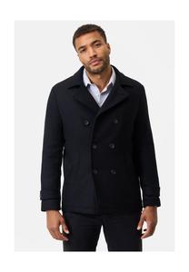 Шерстяное пальто-бушлат Marcello Ricano, черный