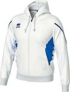 Худи Errea на молнии, унисекс, боковые карманы, стандартный крой, белый/синий/темно-синий