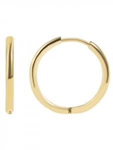 Adeliás Женские серьги - серьги-кольца на шарнирах из нержавеющей стали с золотым покрытием
