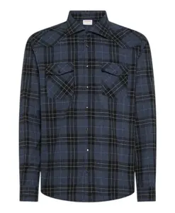 Фланелевая хлопковая рубашка Sun68, синий