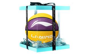 LINING Резиновый баскетбольный мяч yellow purple white размер 5 размер 7 тренировочный unisex