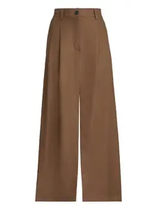 Льняная юбка миди Monili-detailed Brunello Cucinelli, коричневый