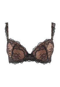 Женский кружевной бюстгальтер пуш-ап Danse des Sens с бантом Aubade, цвет Noir