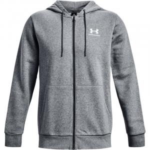 Толстовка с капюшоном ua essential flice fz hood Under Armour, серый