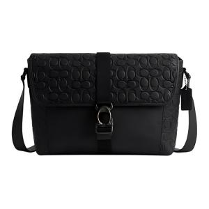 Кожаная наплечная сумка Beck через плечо, черная COACH для мужчин