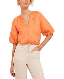 Женский топ с буфами Mint Velvet, оранжевый
