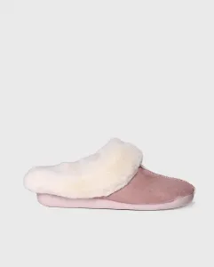 Женские закрытые домашние тапочки из искусственного меха однотонных тонов Toni Pons, розовый