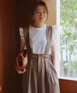 Футболка с оборками на рукавах от Jazzy-Jersey Suite L, цвет Ivory [002]