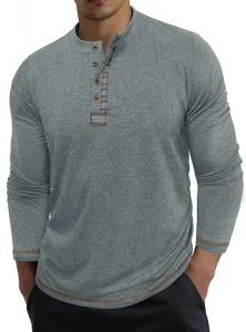 Мужская футболка хенли с длинным рукавом, slim fit LGHLMCL