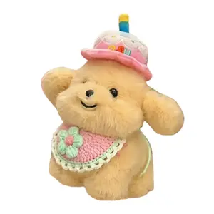 MIC RABBIT Коллекционные плюшевые куклы Little Golden Retriever с нагрудником высота 20см/30см