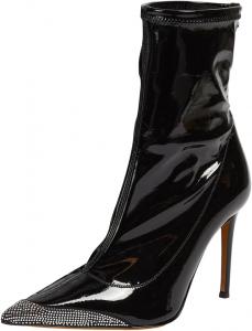 Женские носочки-сапожки FOWT с заостренным носком, с камнями на носке, на шпильке, ботильоны до щиколотки, сексуальные вечерние сапоги до середины икры, размеры US 4-16