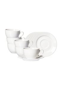 Белые кофейные чашки с блюдцами Volos 220 мл набор 12 шт Ritzenhoff & Breker