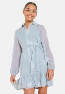 Платье для коктейльной вечеринки/праздничного платья стандартного кроя с жаккардовым принтом и цветочным узором. Lipsy, Blue