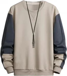 Мужской свитшот пачворк с длинным рукавом